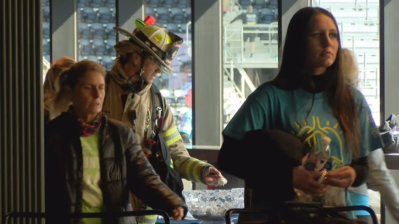 Runners, walkers, firefighters in full gear, and other first responders participated in the...