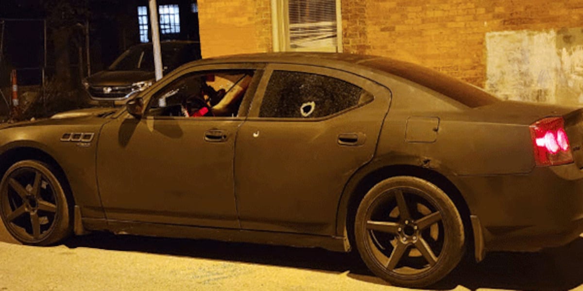 Car Ridled In Bullets Car riddled with bullets in OTR, driver grazed in arm, police say
