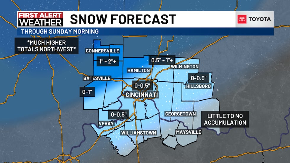 Here is the timeline for winter weather in the Tri-State.