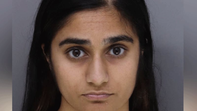 Trisha Chatterljee in a booking photo from earlier this year at the Hamilton County Justice...