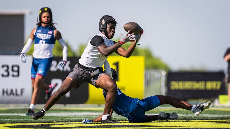 FILE - 24K's Jamier Brown runs during OT7 Week 5, April 13, 2025, in Dallas. (AP Photo/Jessica...