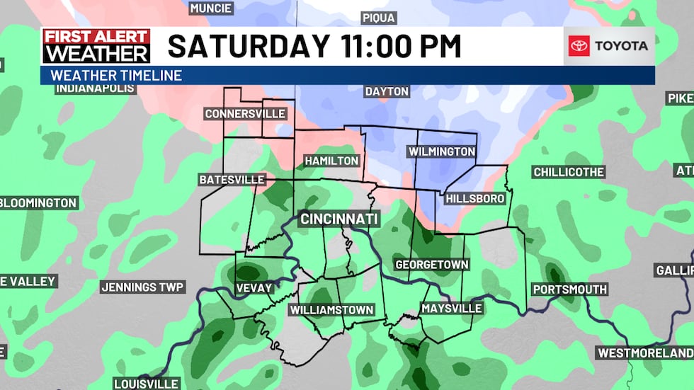 Here is the timeline for winter weather in the Tri-State.
