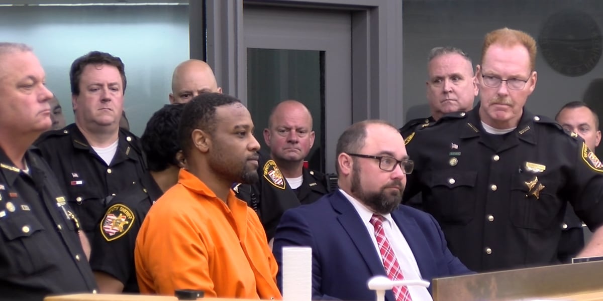 Man who ‘intentionally murdered’ deputy appears in court as 30+ sheriff’s office members look on