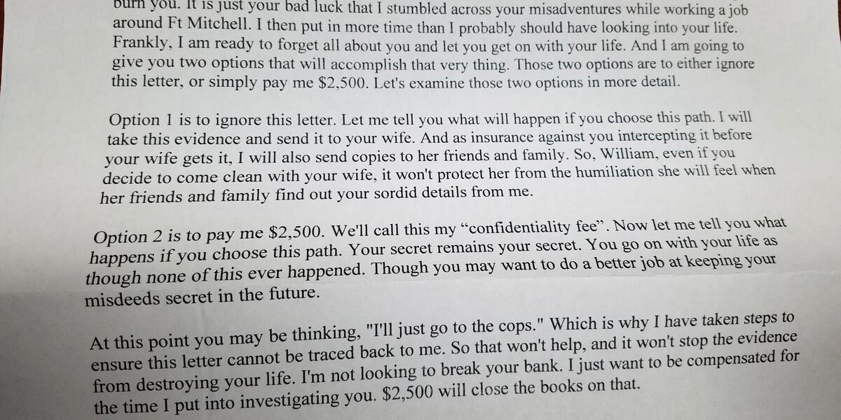 Fake Ransom Note Envelope Ransom note scam circulating through mail threatens, targets alleged ...