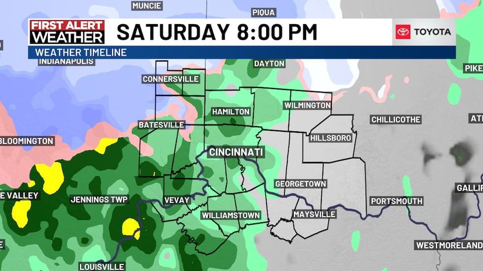 Here is the timeline for winter weather in the Tri-State.