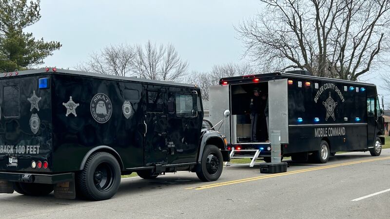 Law enforcement and SWAT members are at a residence in Liberty Township on Thursday, Dec. 19.