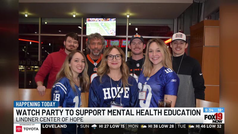 Linder Center for Hope hosts Super Bowl watch party to support mental health education