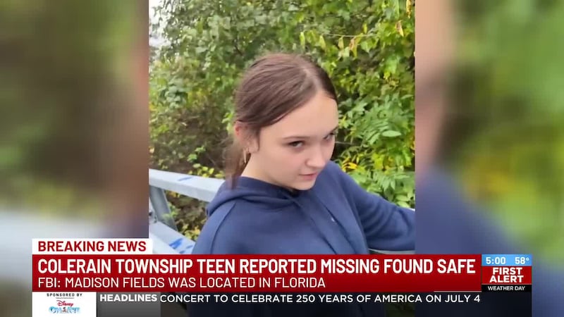 Missing 16-year-old Madison Fields found safe in Florida, FBI says