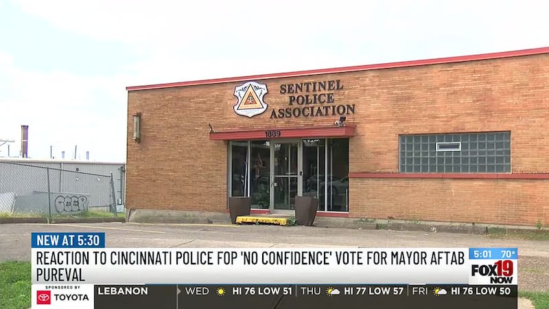 Reaction to Cincinnati Police FOP 'no confidence' vote for Mayor Aftab Pureval